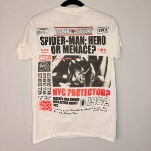 Civil LA x MArvel CVLA Shirt Mens Size S White The Daily Bugle Spiderman